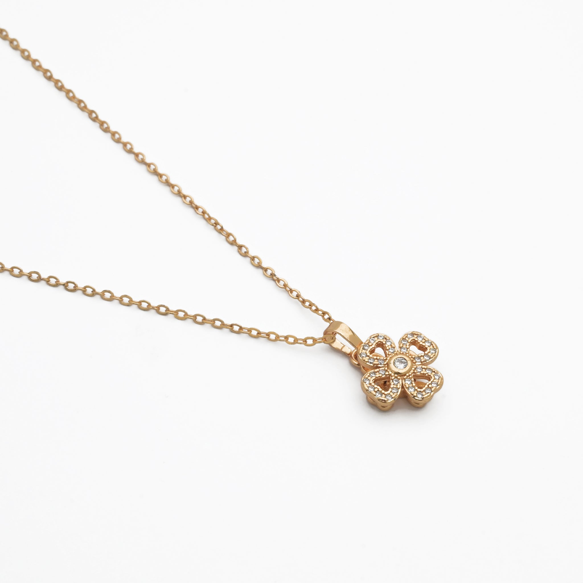 Branta Spinning Four Heart Pendant Necklace For Women - view 2