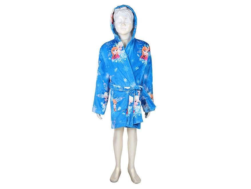 Spaces India Disney Frozen Easy Care Blue 100% Cotton Small Bath Robe - By Spaces