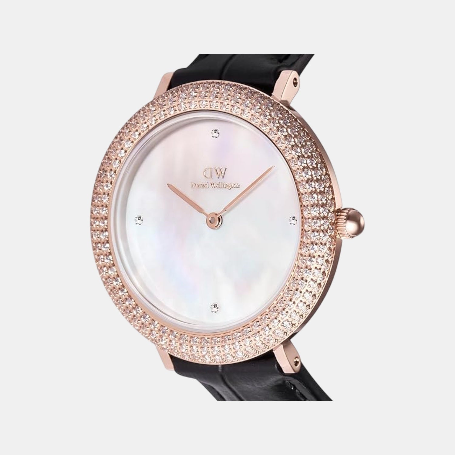 Daniel Wellington Crystalline Women Quartz Mother Of Pearl Dial Analog Leather Watch DW00100827K - view 2