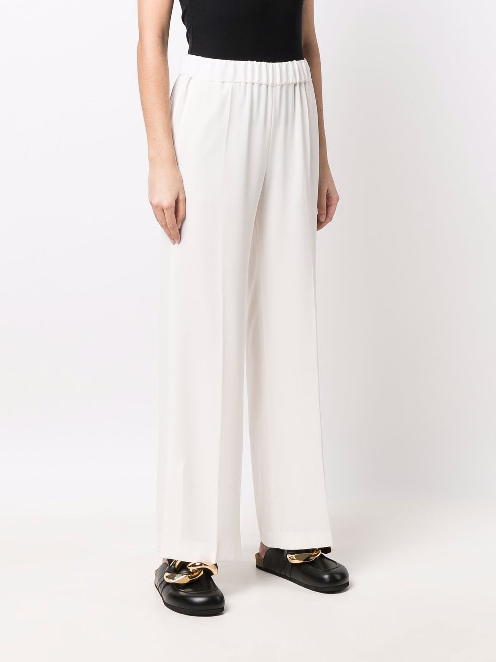 Alberto Biani White Cady Elasticated Trousers - view 2