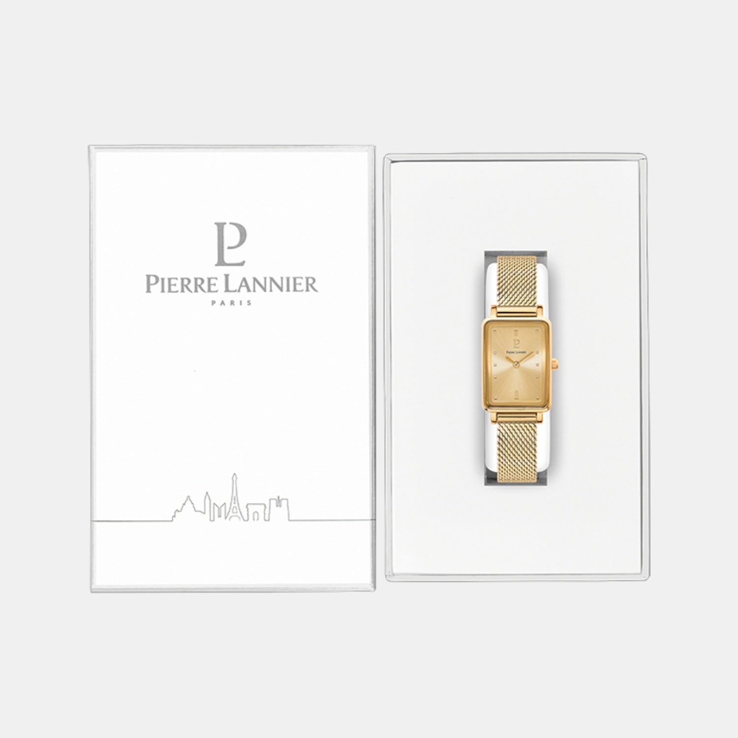 Pierre Lannier Ariane Women Quartz Gold Dial Analog Mesh Watch 057H542 - view 5