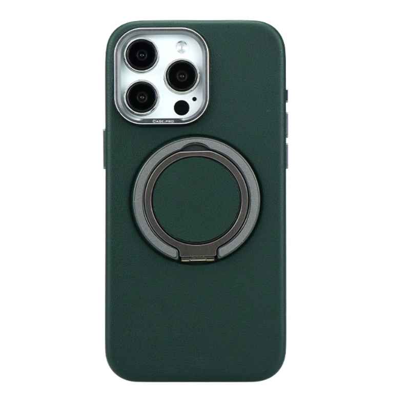 KShop Leather Magnetic Ring Case For iPhone 15 Plus - view 2