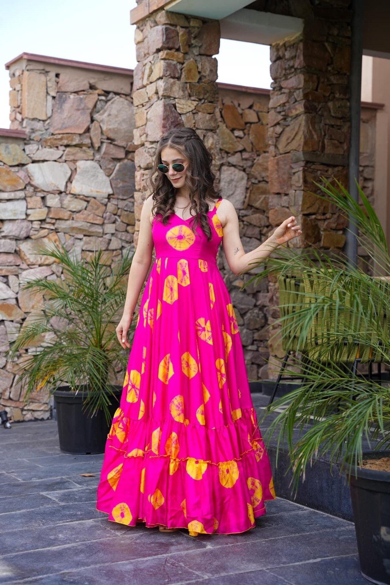 Idaho-o Gravity pink Viscos silk dress - view 2
