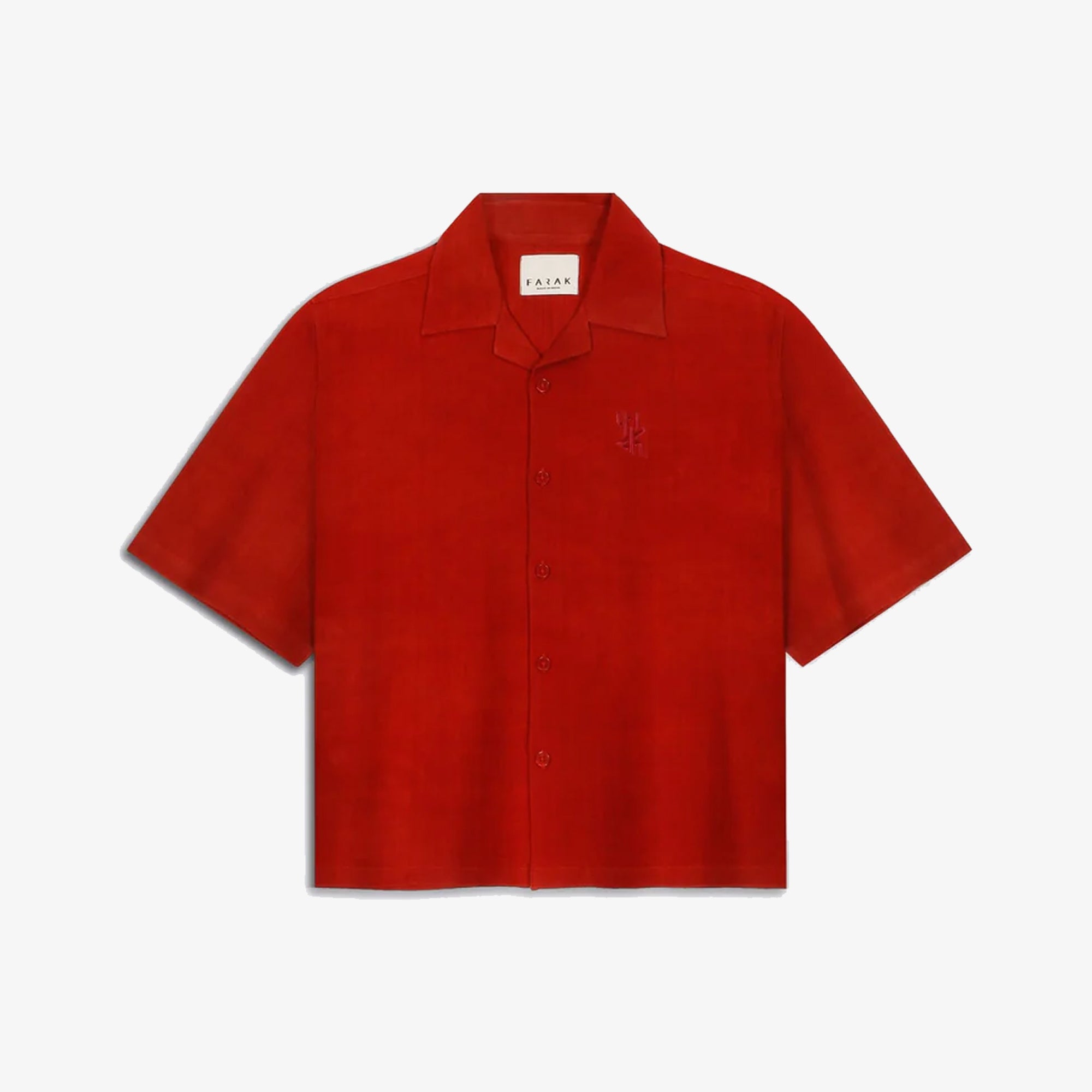 F A R A K | Basics Red Bagru Shirt { Red - view 4