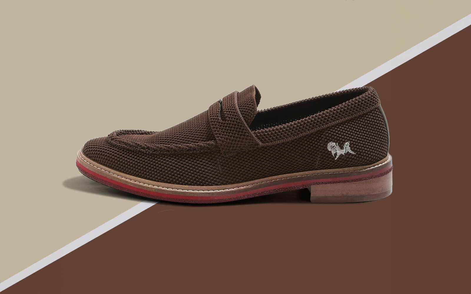 Neeman's Block Heel Loafers : Brown - view 2