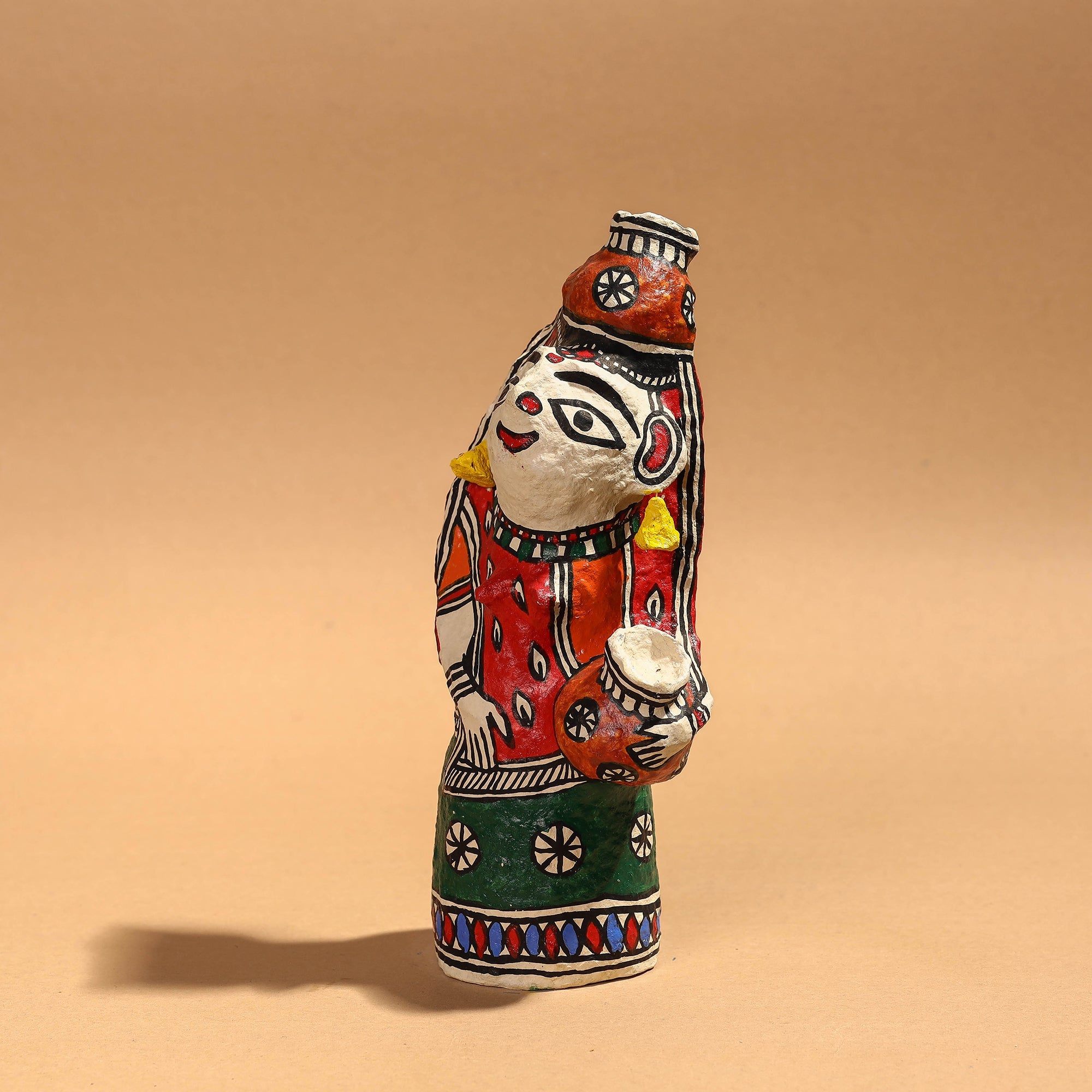ITOKRI CRAFTS INITIATIVE Doll - Madhubani Handpainted Paper Mache Home Decor Item - view 2