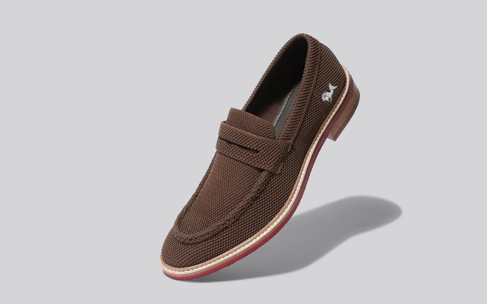 Neeman's Block Heel Loafers : Brown - view 4