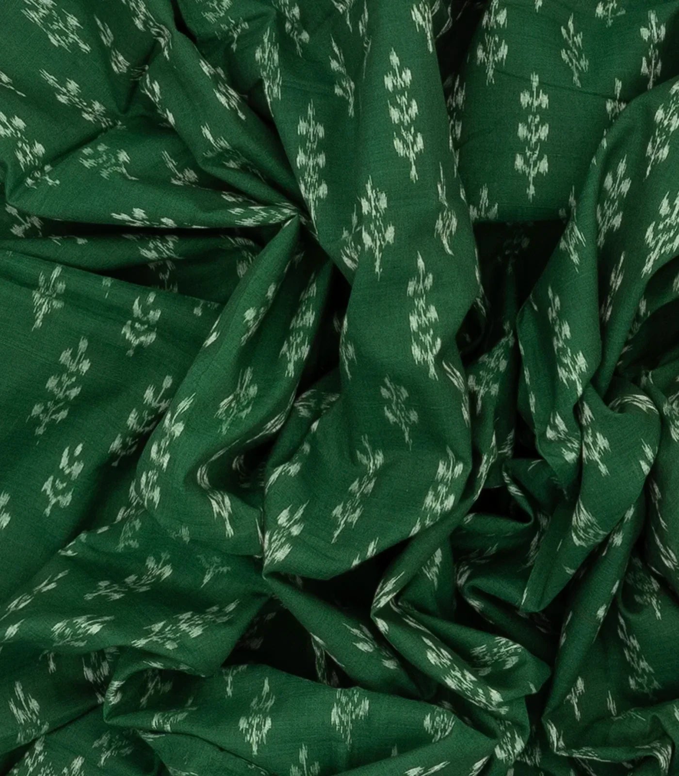 RmKV Bottle Green Orissa Cotton Saree With Tie & Dye Motifs - view 3