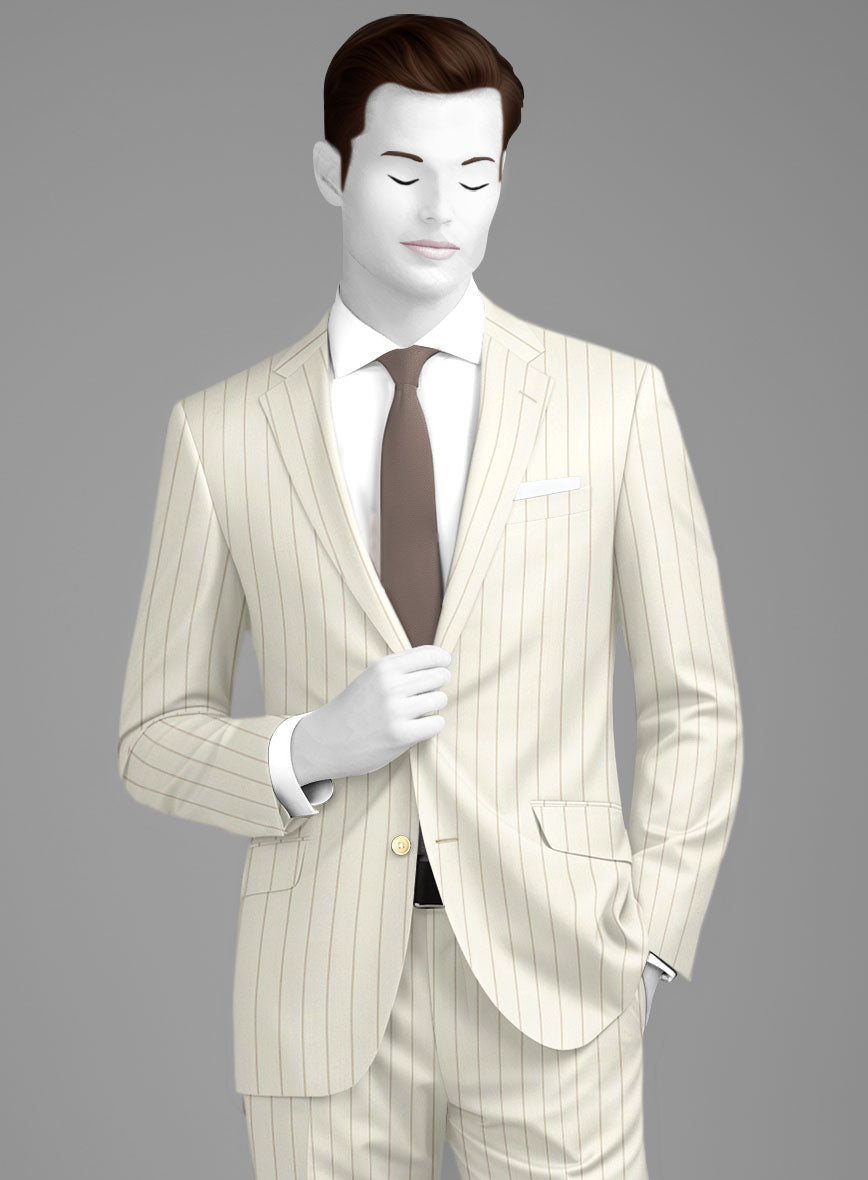 StudioSuits Napolean Tullio Stripe Ivory Wool Jacket - view 2