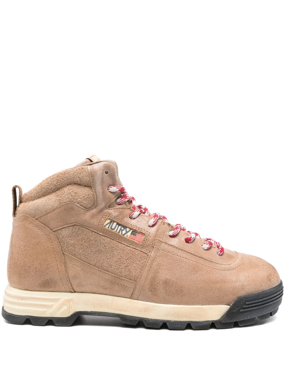 Autry Natural Suede Leather Malga Sneakers. – 100% COW LEATHER