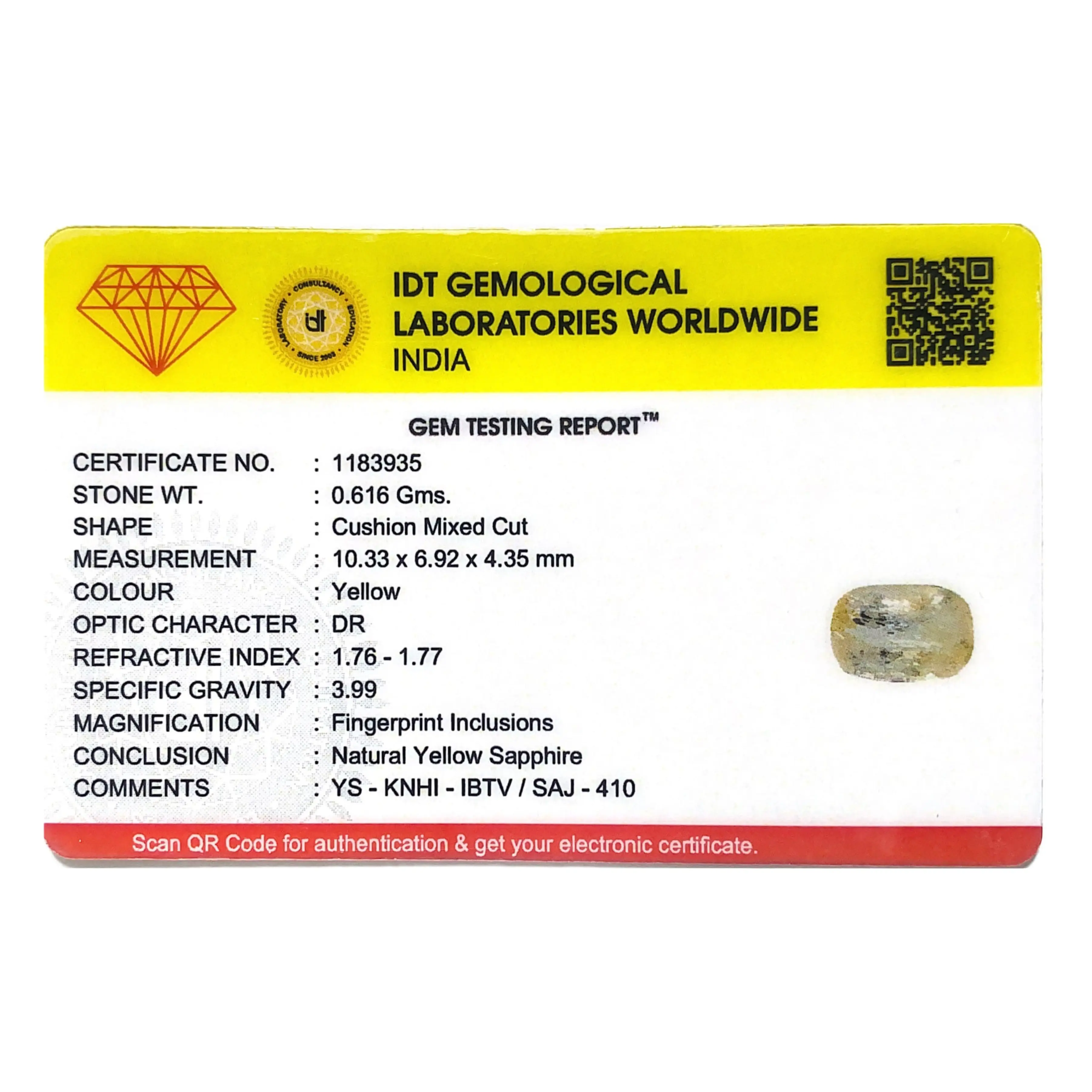 Pramogh Yellow Sapphire - 3.08 Carat - view 4