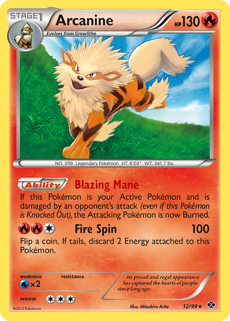 Rare bw4-12 reverse – Pokémon Arcanine - 12/99 - Rare [bw4-12] [Reverse Holo] - Arcanine - 12/99 - Rare