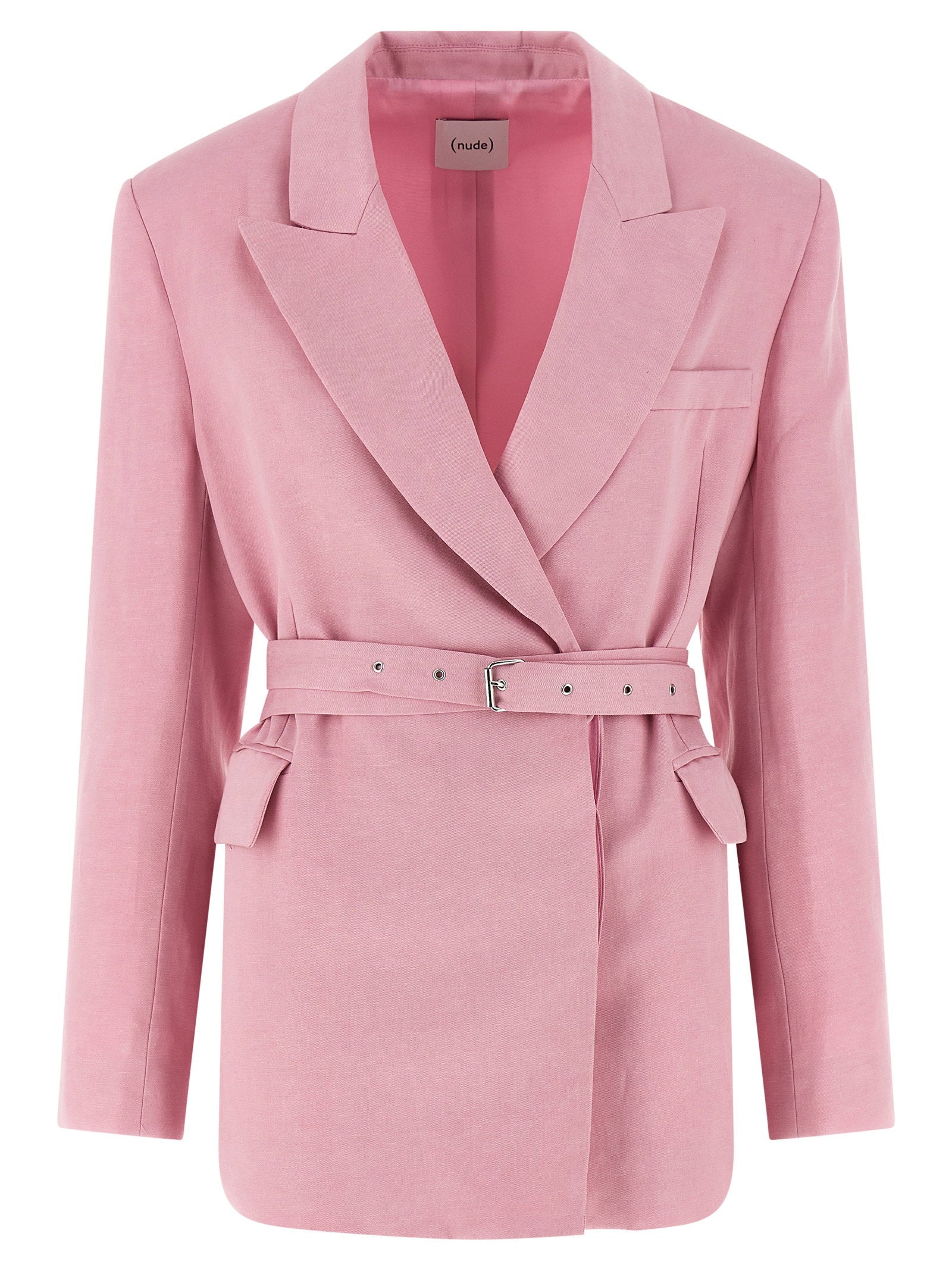 Nude Belt Blazer – 57% linen, 43% tencel