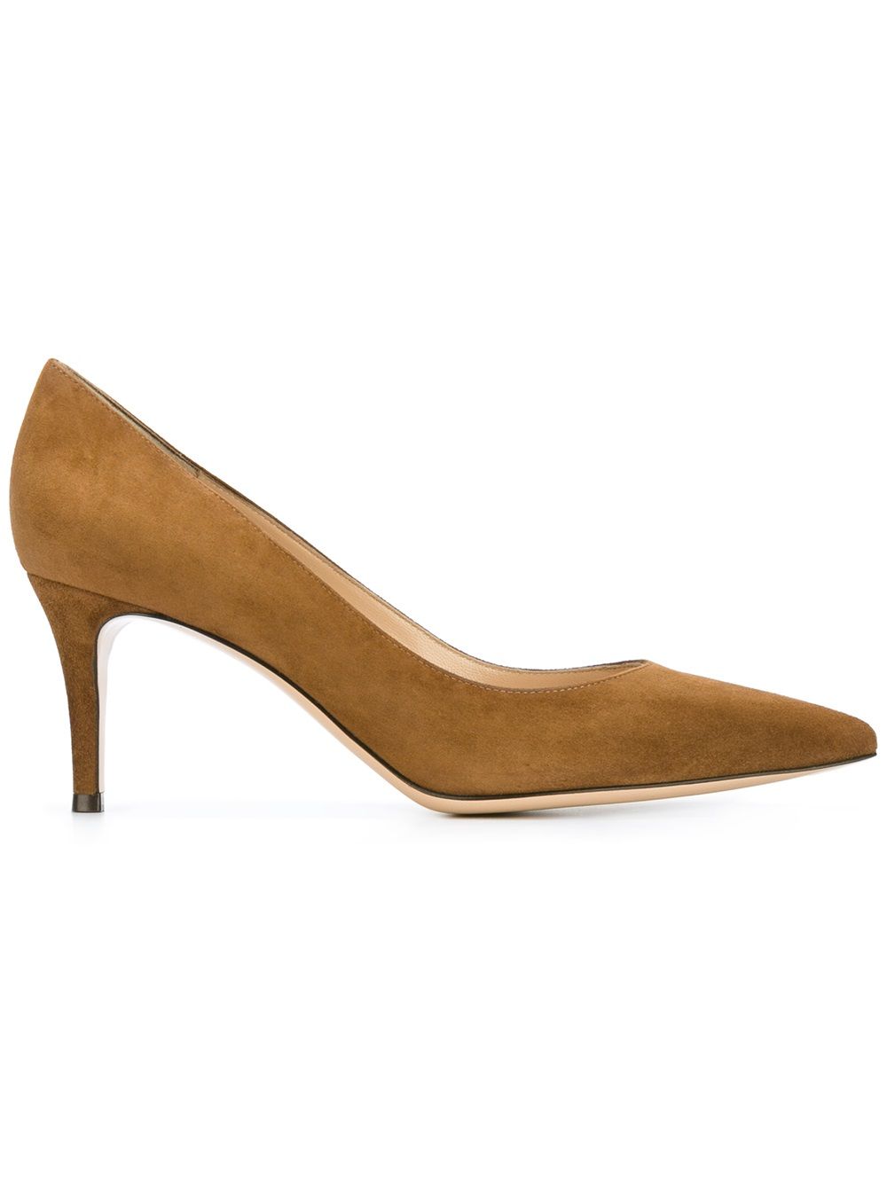 Gianvito Rossi With Heel BROWN – 100% SUEDE LEATHE