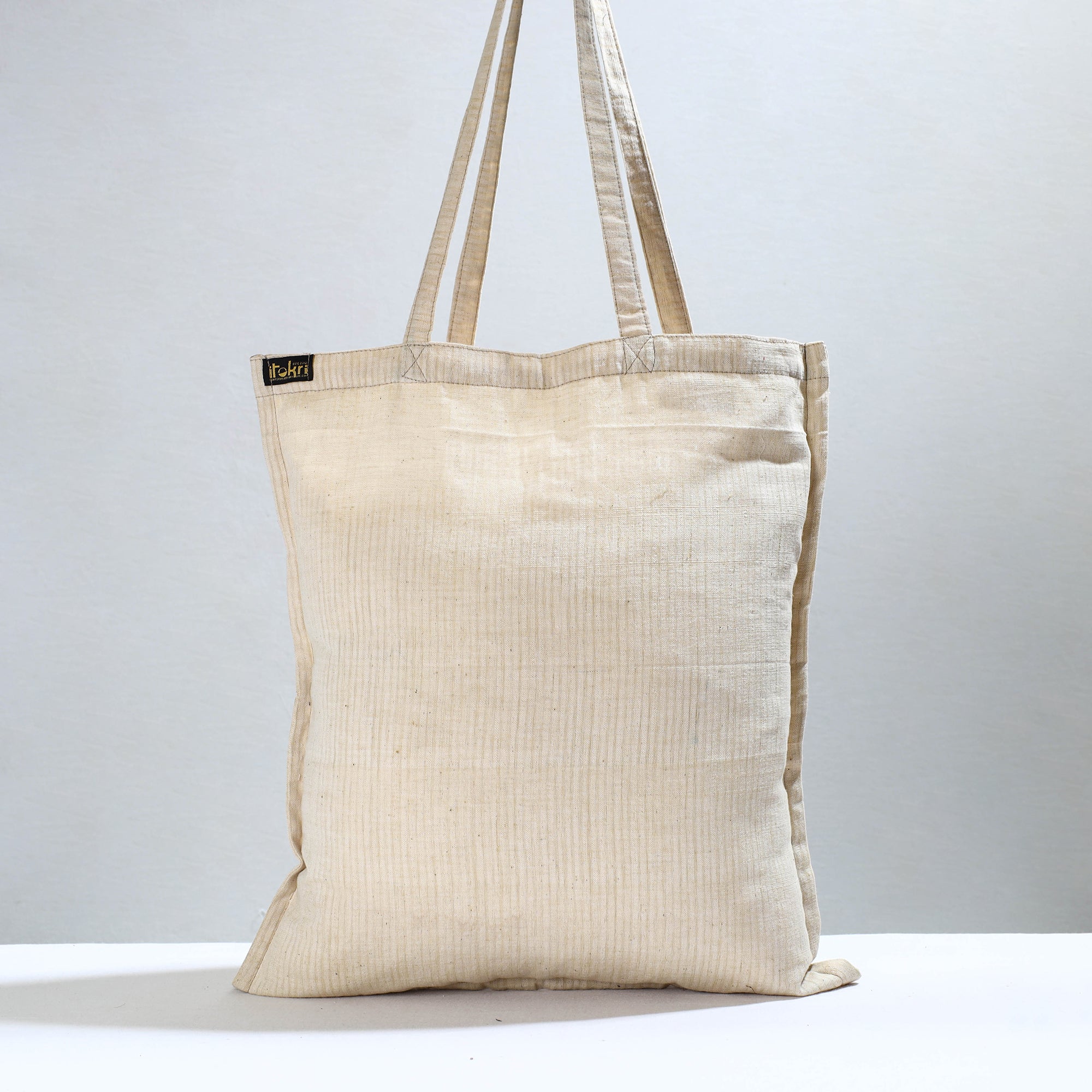 NOORI BAZAR Beige - Jhiri Pure Handloom Cotton Jhola Bag 09