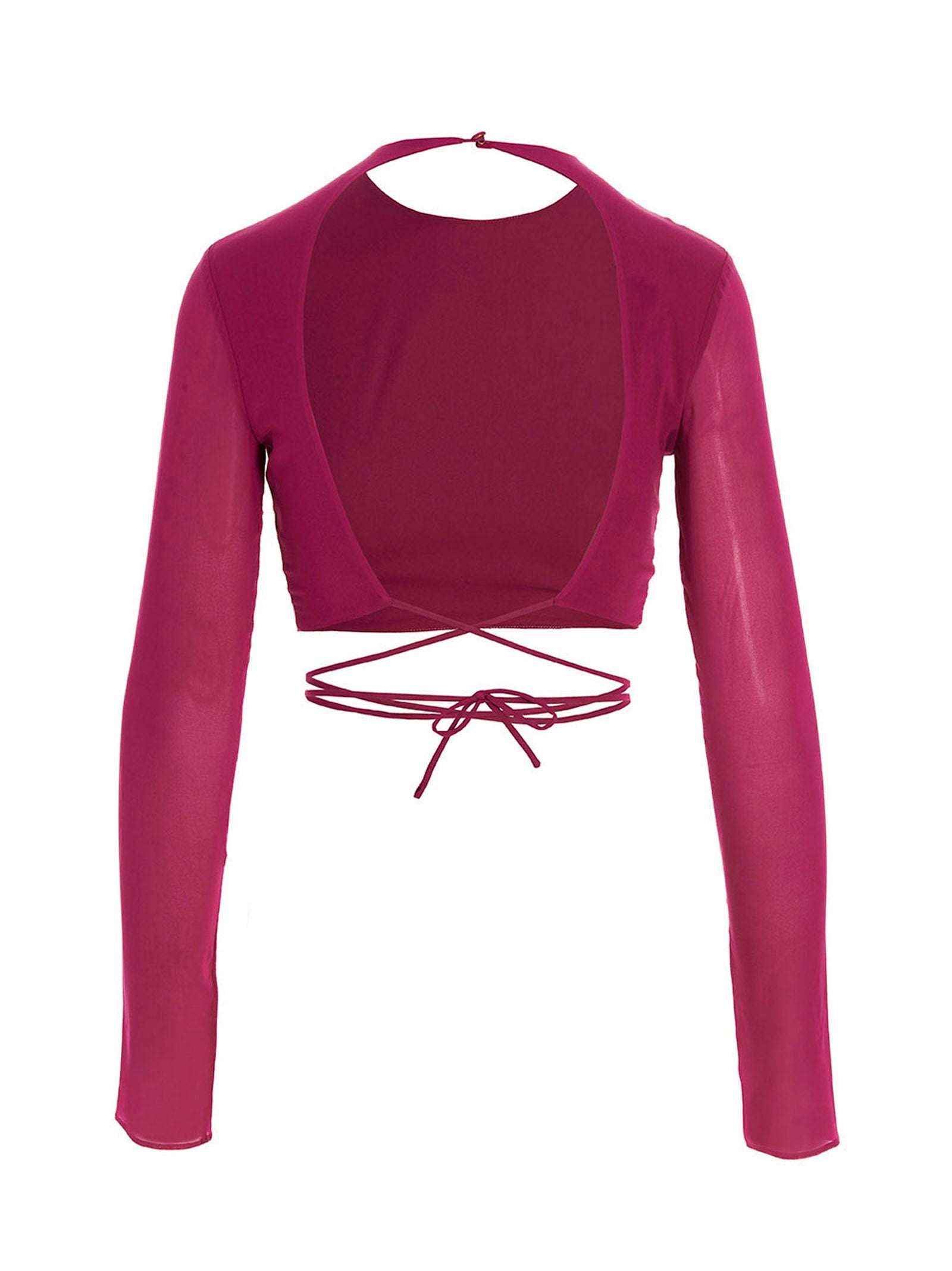 The Andamane Cropped Georgette Top – 96% silk 4% elastane - view 2