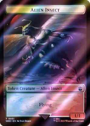 Magic Alien Insect Token (51) // Soldier Token (40) [Universes Beyond: Doctor Who: Tokens] [Surge Foil]