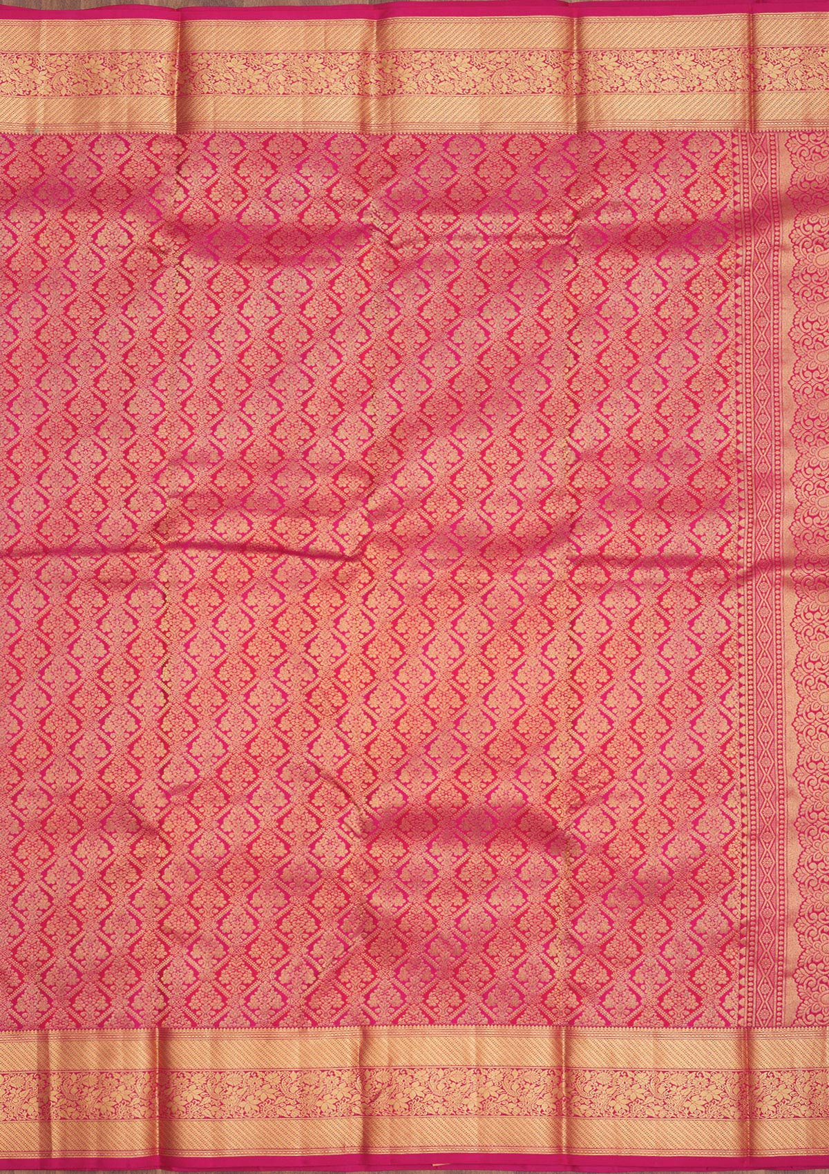 Koskii Rani Pink Zariwork Pure Silk Saree – Women's - view 6