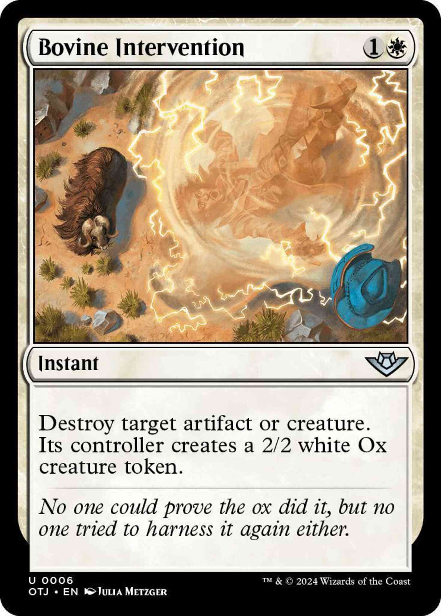 Bovine intervention 6 – Magic Bovine Intervention [6] [Outlaws of Thunder Junction] [Non-Foil]