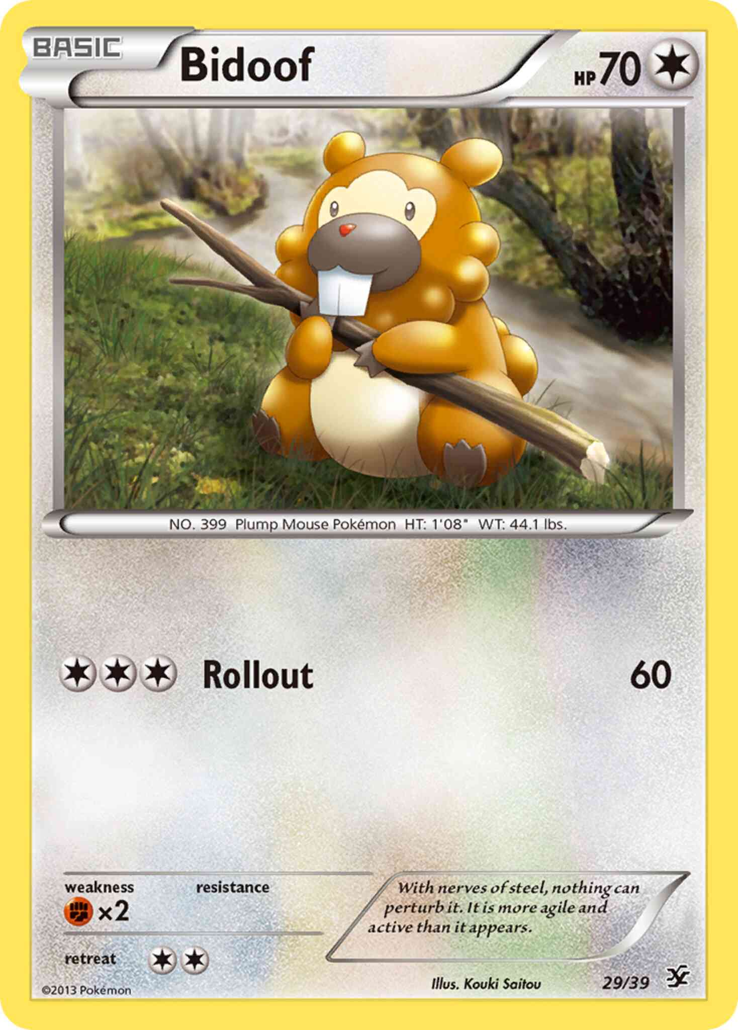 Xy0-29 non-holo – Pokémon Bidoof - 29/39 - [xy0-29] [Non-Holo]