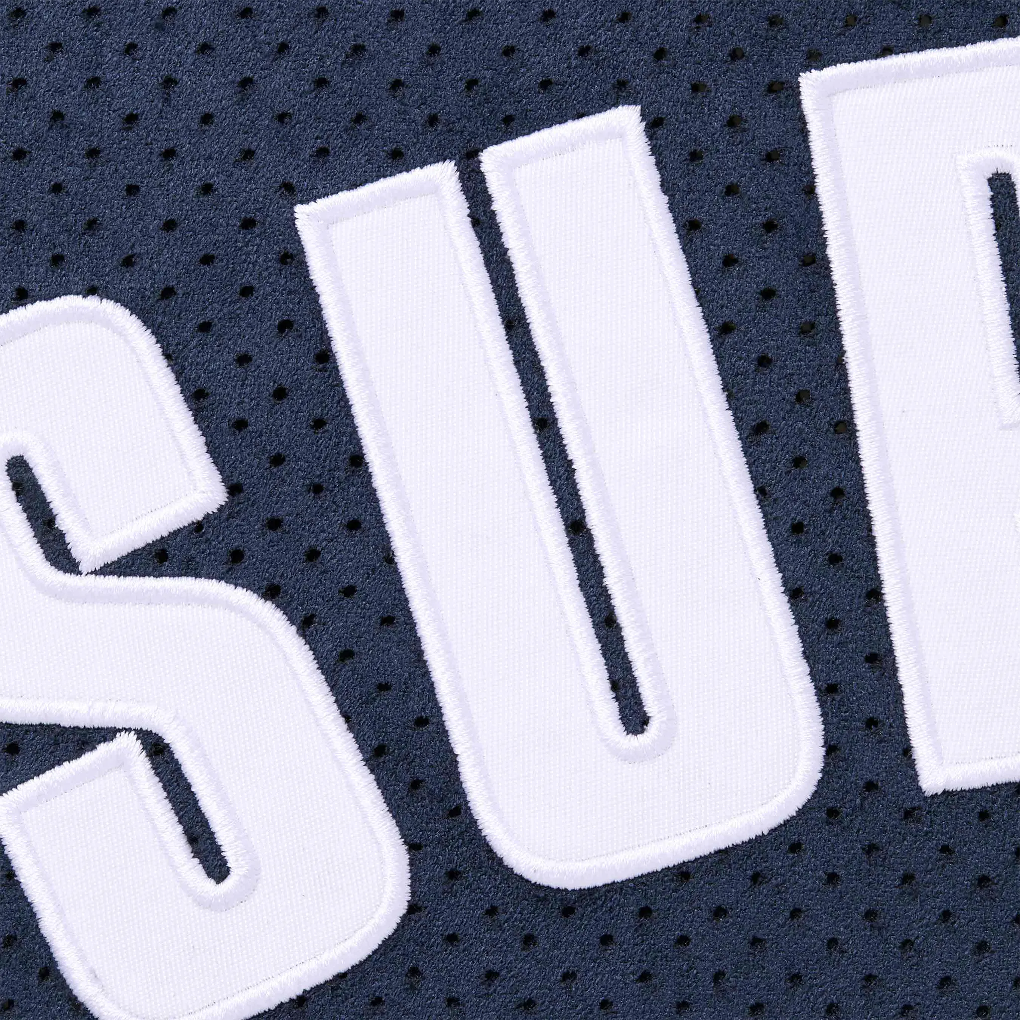 Supreme Ultrasuede Mesh Baseball Navy Blue Jersey - view 3