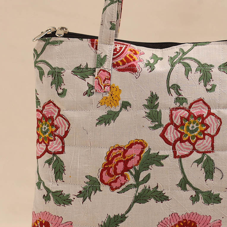 NOORI BAZAR Handmade Quilted Cotton Hand Bag 04 - view 3
