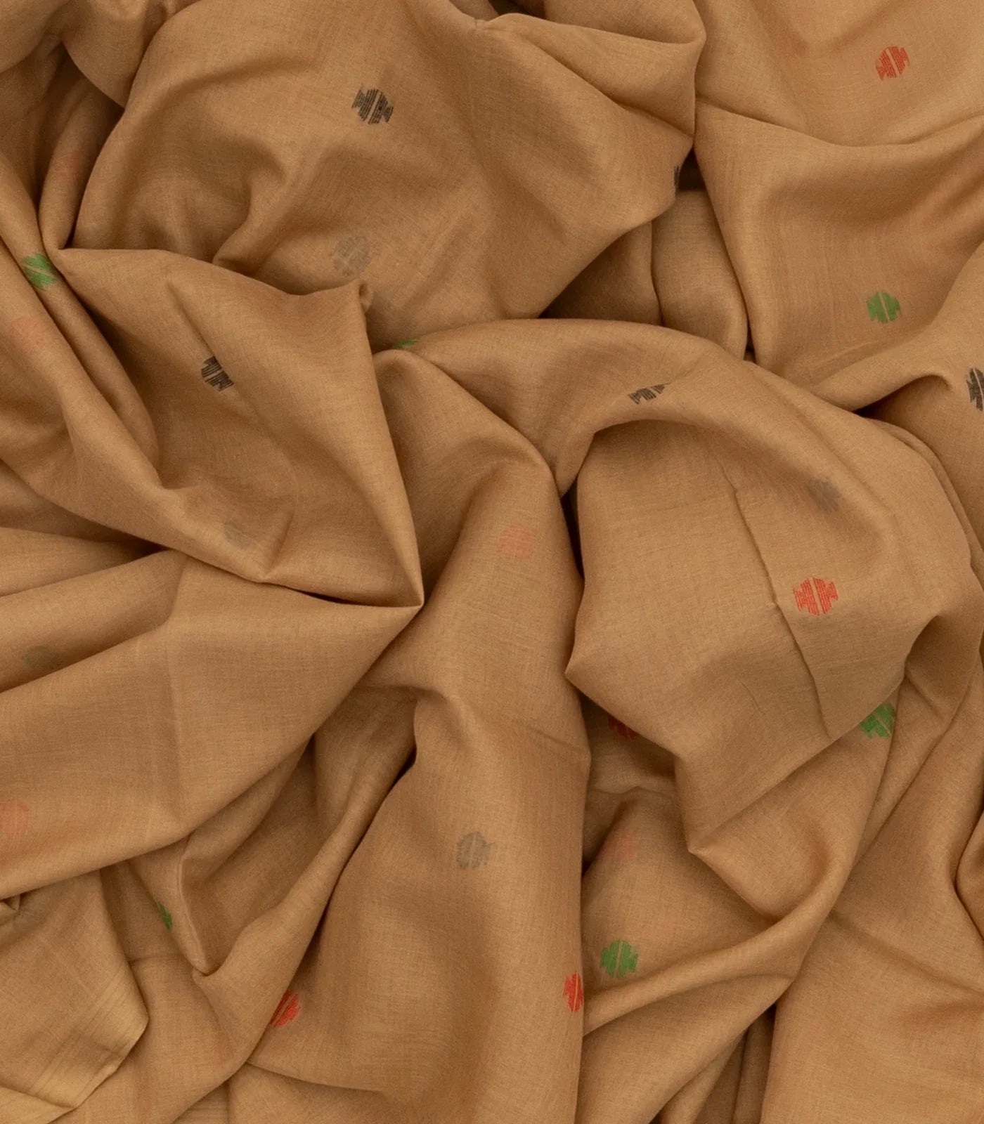 RmKV Beige Handloom Bengal Cotton Saree With Mango Motifs - view 3