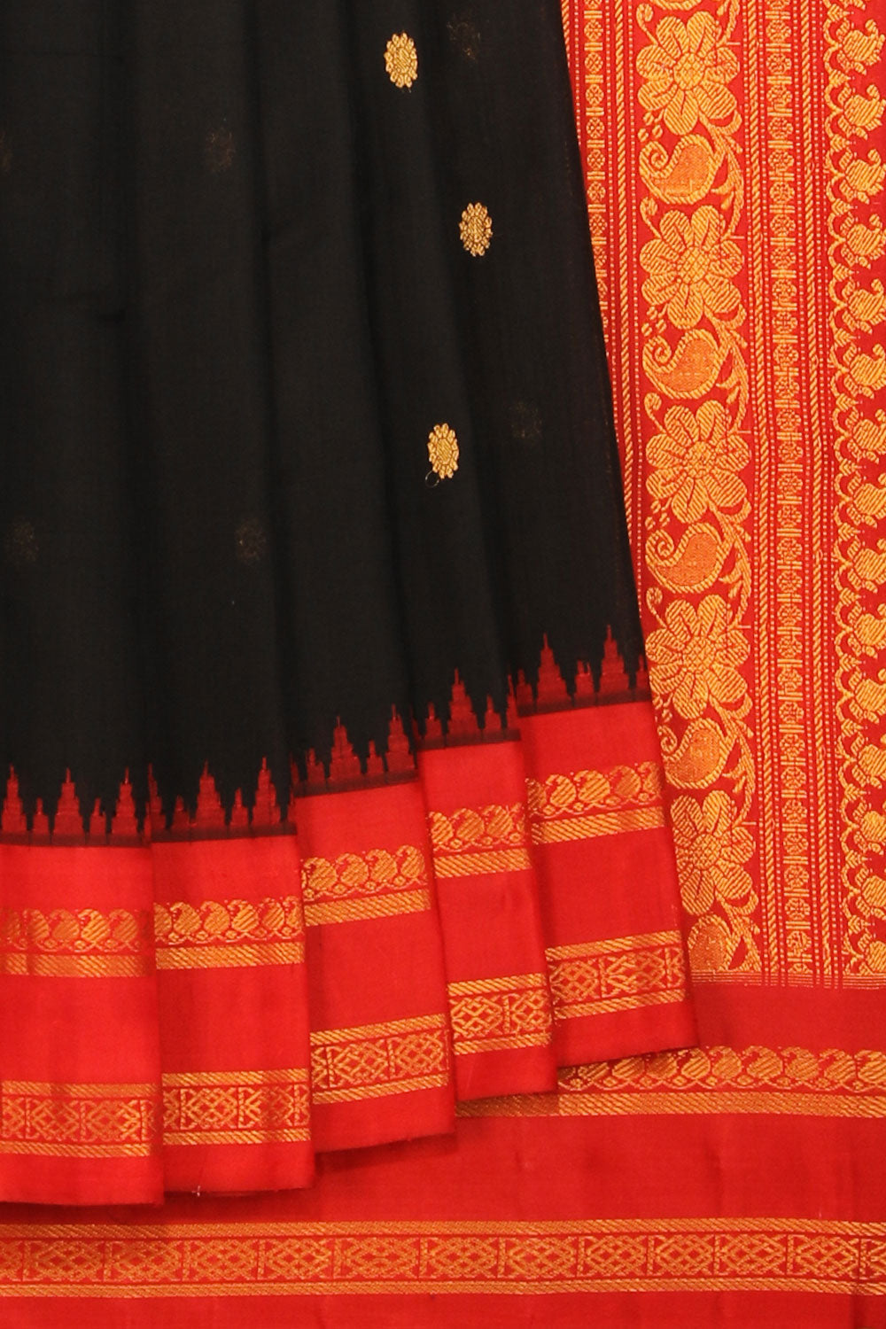 Kalanjali Gadwal Black Saree – Women's