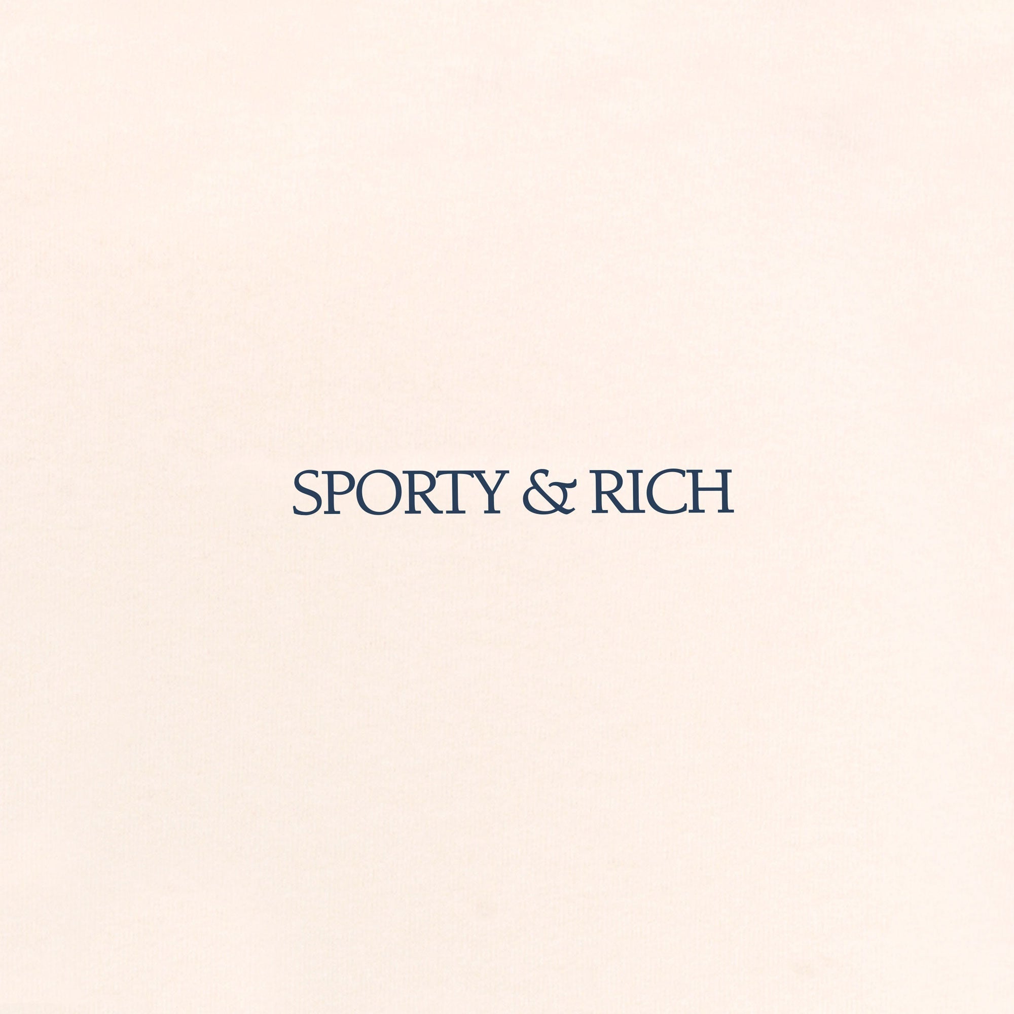 Sporty & Rich | H&w Club Cropped Hoodie { Cream/navy - view 3