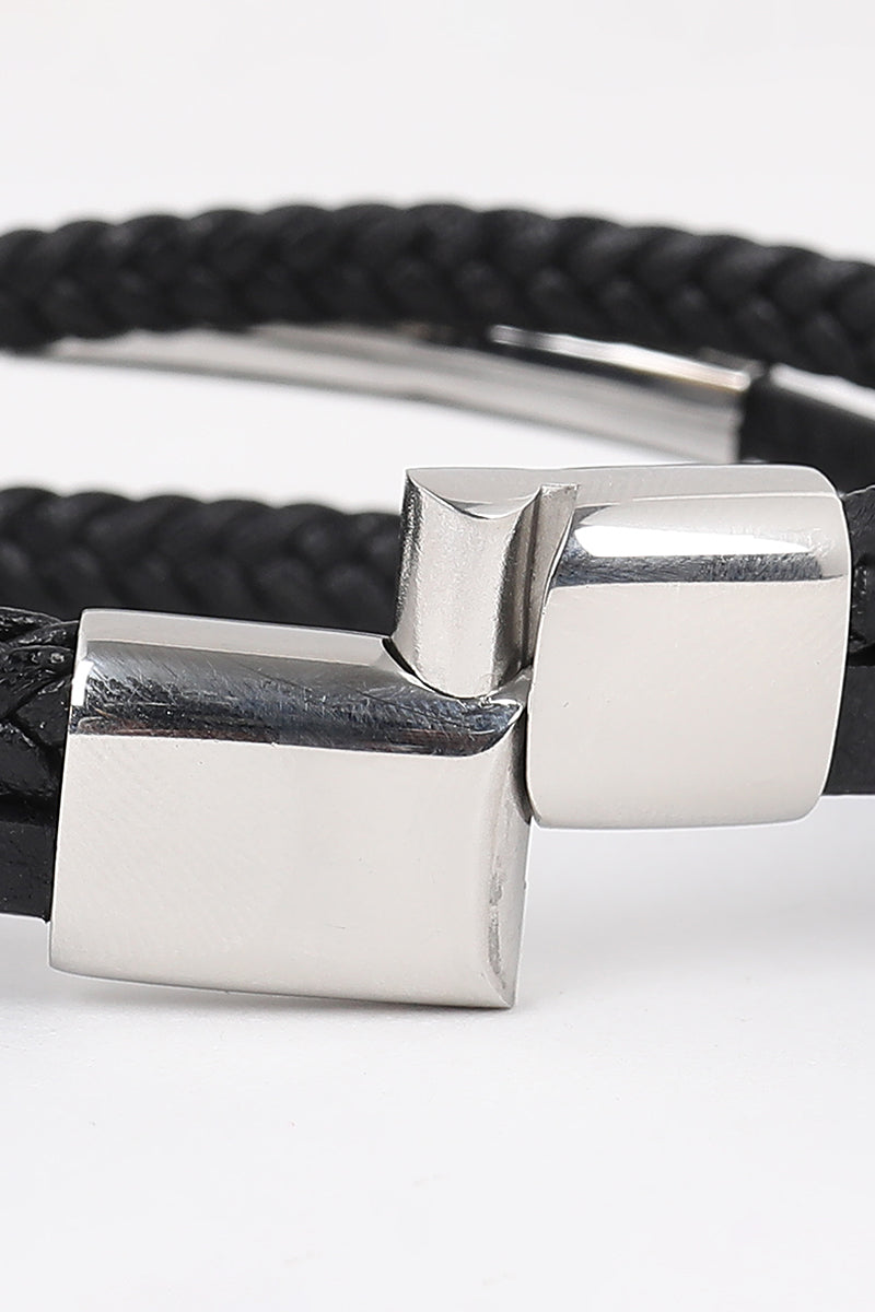 SNITCH Hyphenated Weave Braided Bracelet – Black - view 7