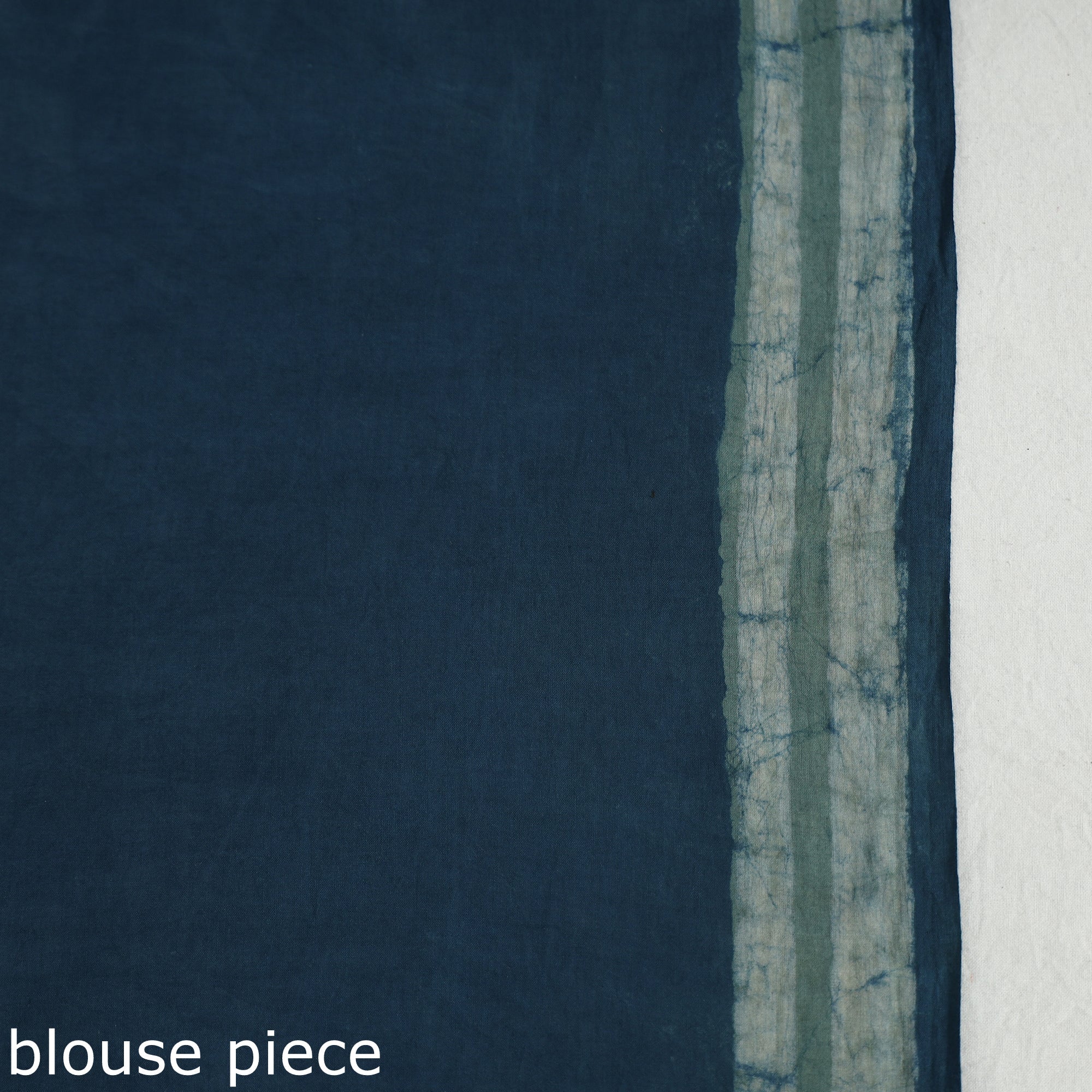 HAVELI CHRONICLES Blue - Akola Hand Block Printed Cotton Saree - view 7