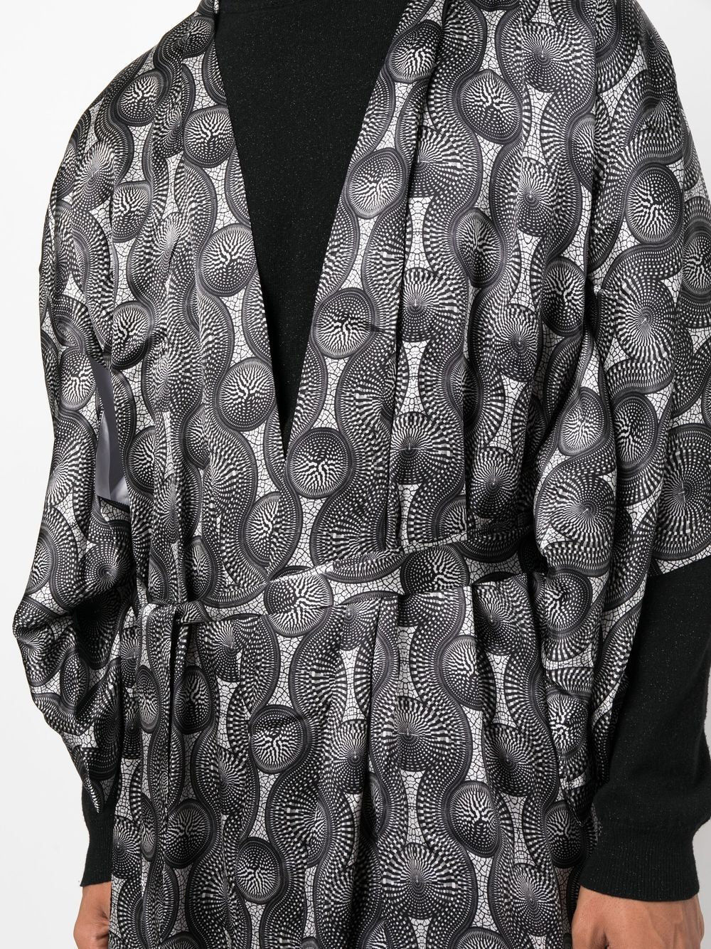 Ozwald Boateng Printed silk long kimono - view 2