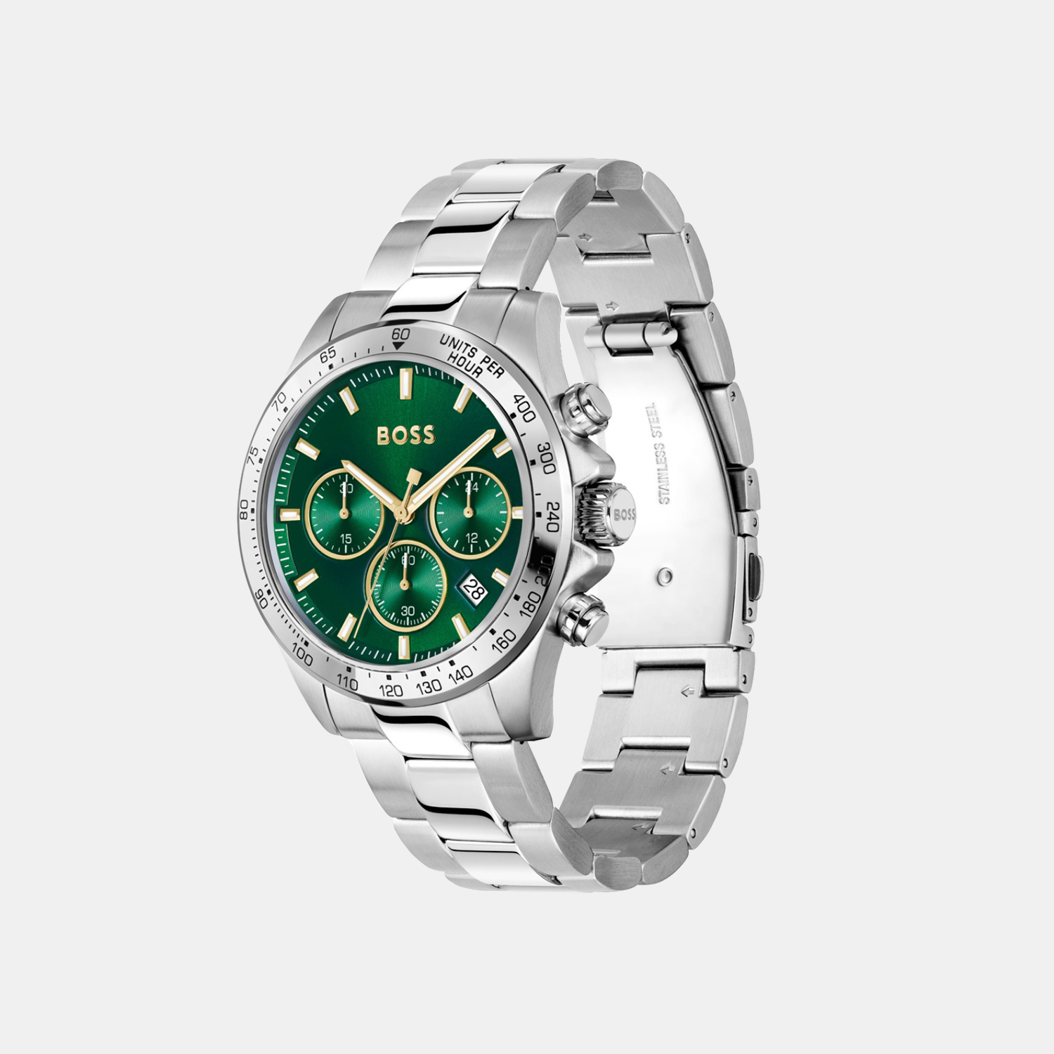 Boss Hero Qtm Men Quartz Green Dial Chronograph Stainless Steel Watch 1514217 - view 2
