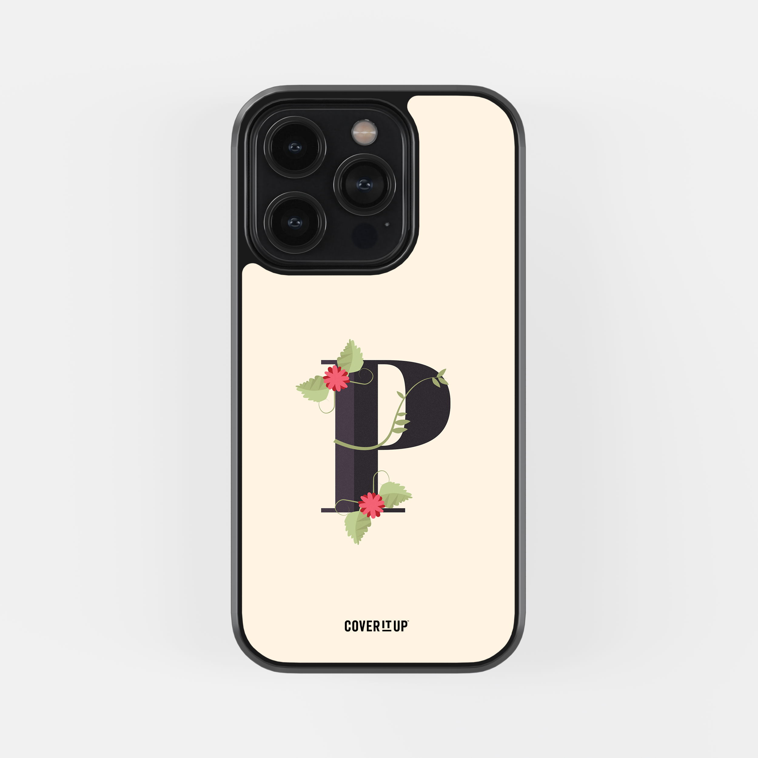 Design Phone Cases Limited Edition Floral Initial Glass Case - view 33