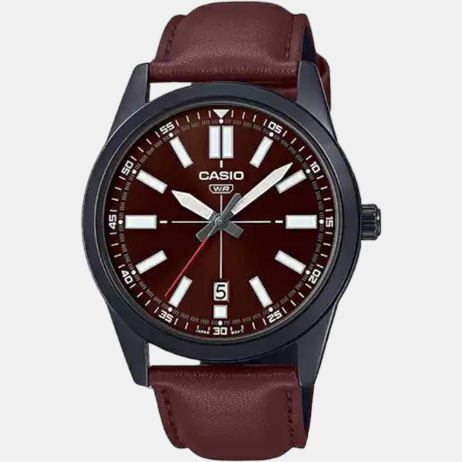 Casio Enticer Men Quartz Brown Dial Analog Leather Watch A1946 - view 7