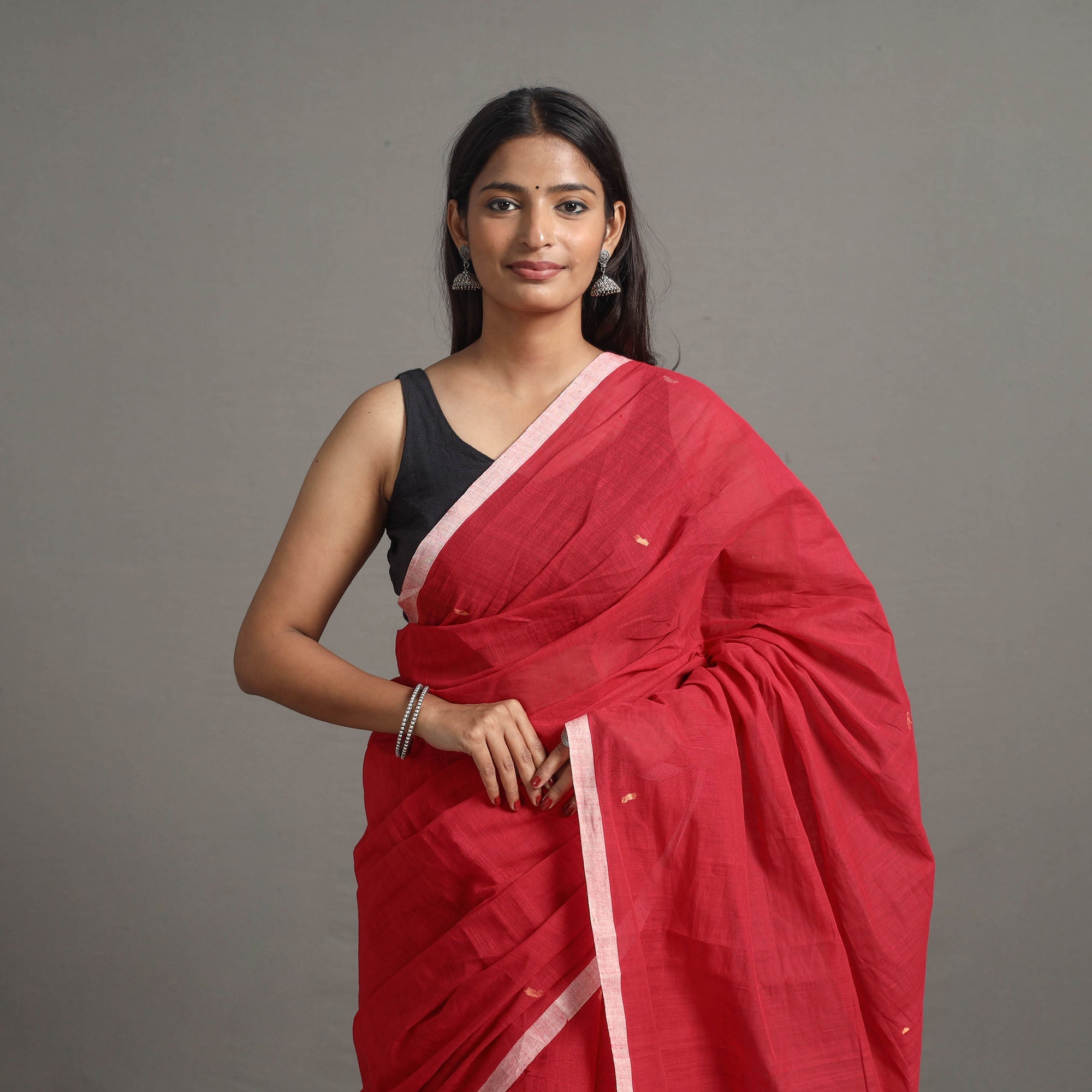 CHITRIKA Pollen Jamdani Cotton Handloom Saree 50 - view 3