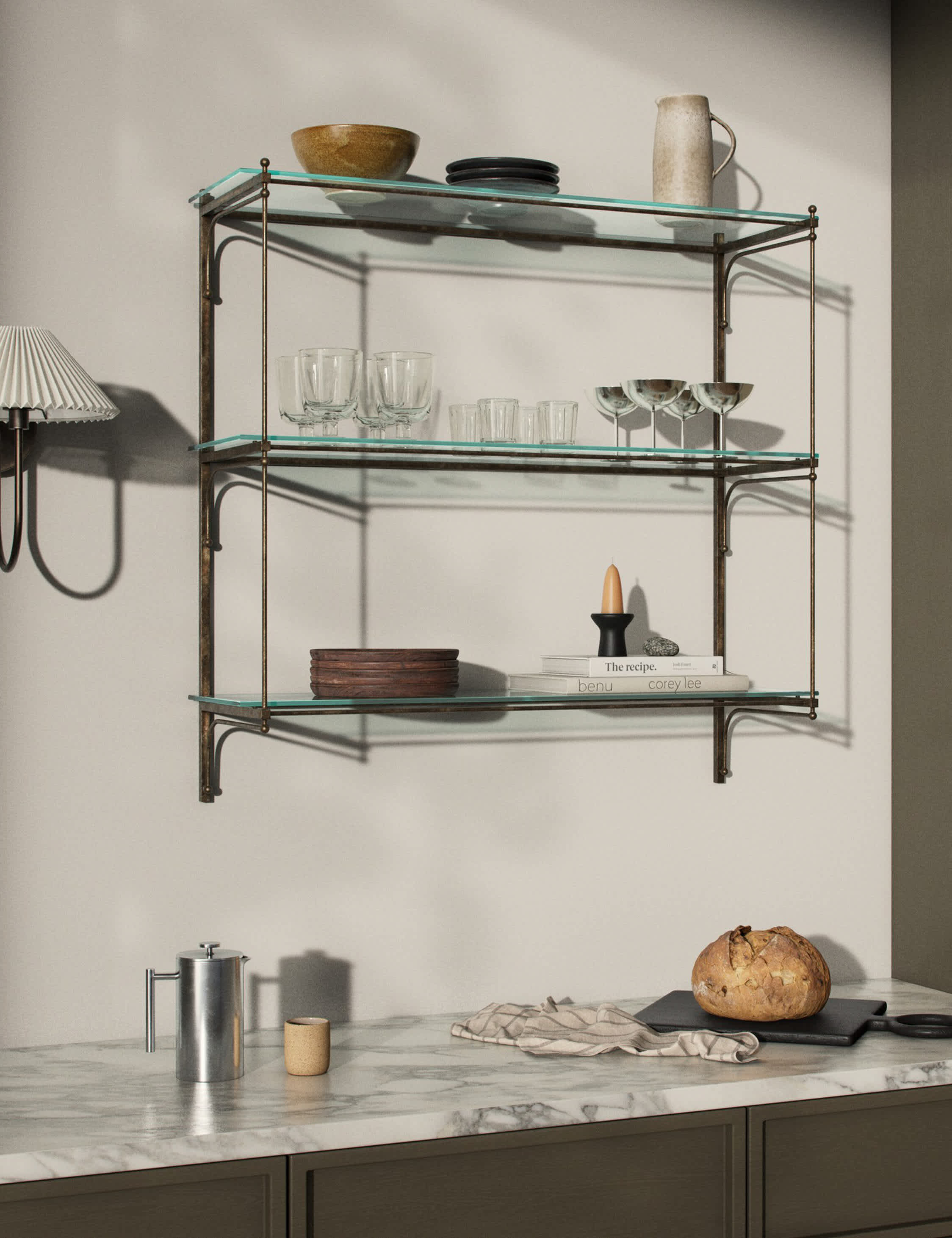 Lulu and Georgia Kyla Shelf – Brushed Iron - view 2