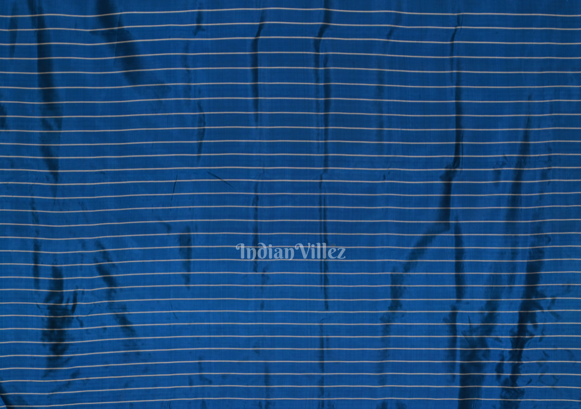 IndianVillèz Royal Blue Odia Barnamala Designer Contemporary Silk Saree - view 5