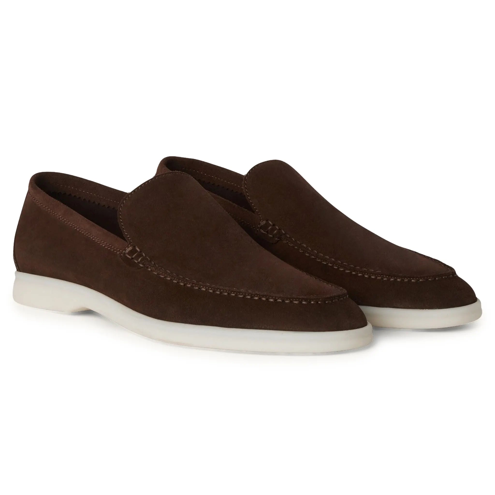 Loro Piana Summer Walk Suede Chocolate Loafers - view 2