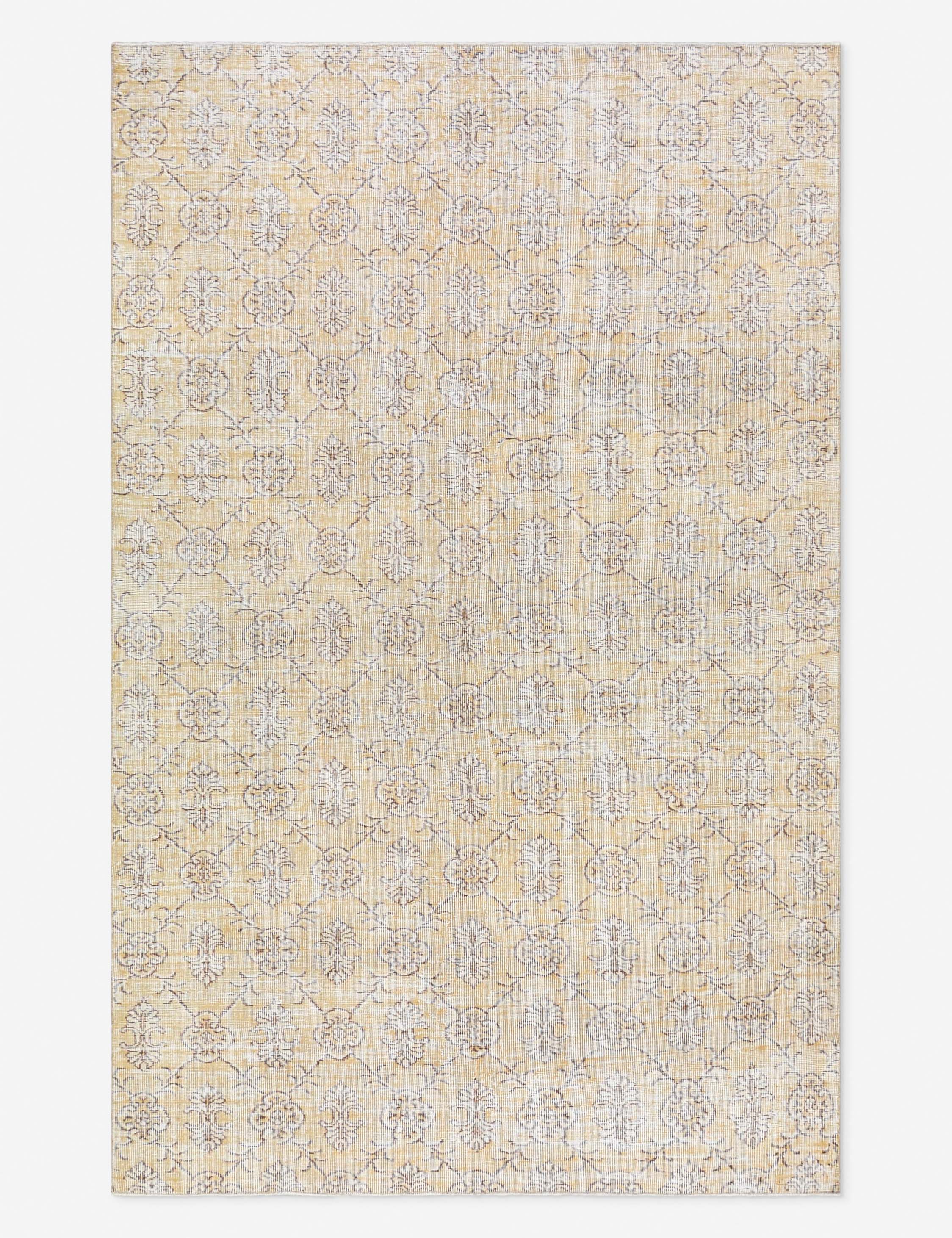 Lulu and Georgia Vintage Turkish Hand-Knotted Wool Rug No. 506, 5' 5" x 8' 7"