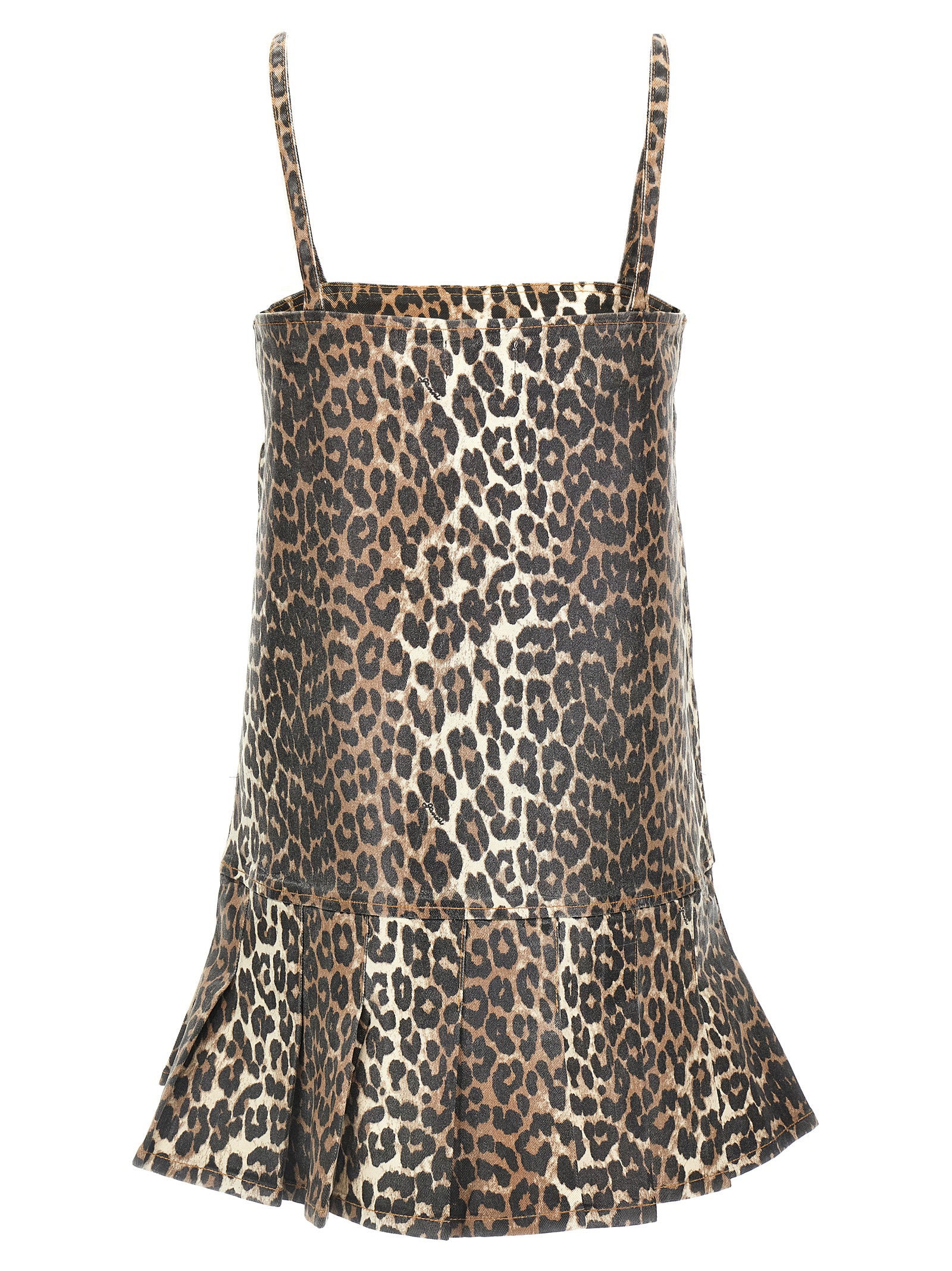 Ganni Leopard Mini Dress – 99% cotton, 1% elastane - view 2