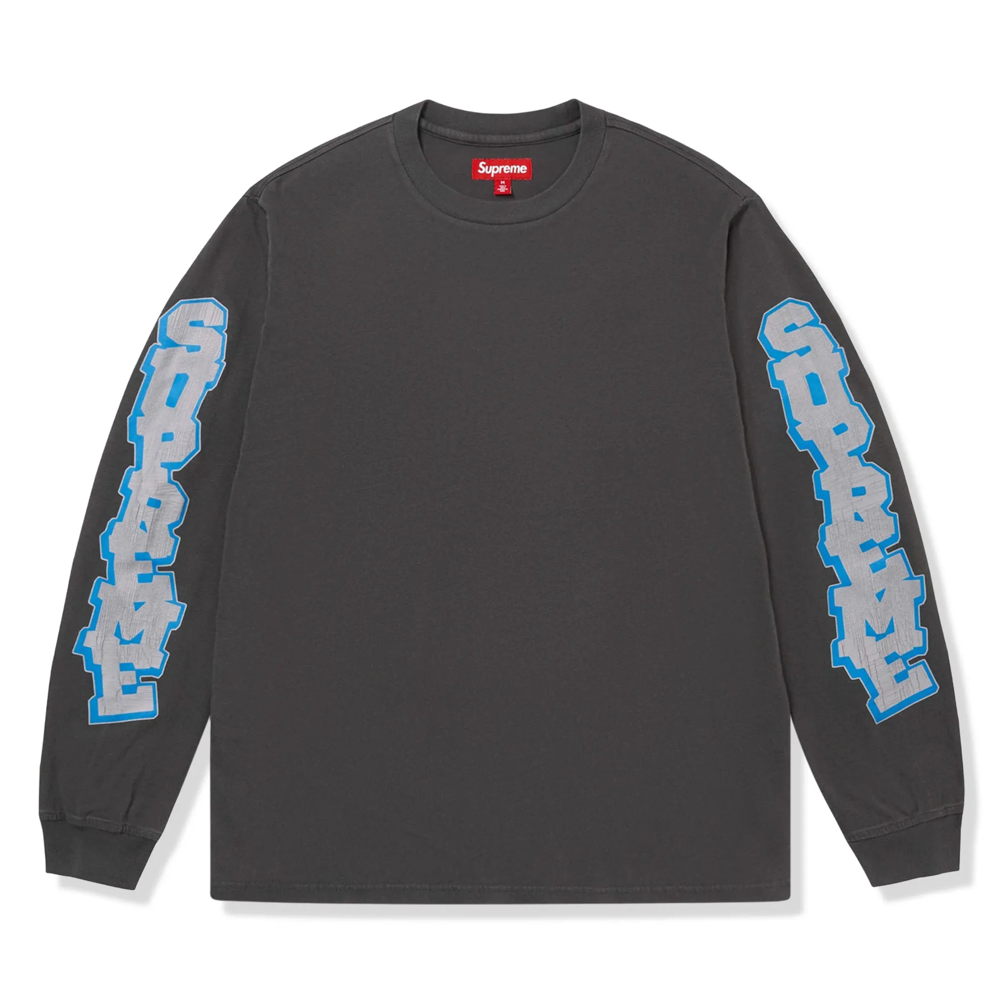 Cracked l s – Supreme Cracked L/S Washed Black Top