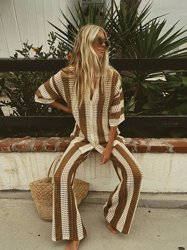 Alamode By Akanksha Dorre Top and Pants Resortwear Set