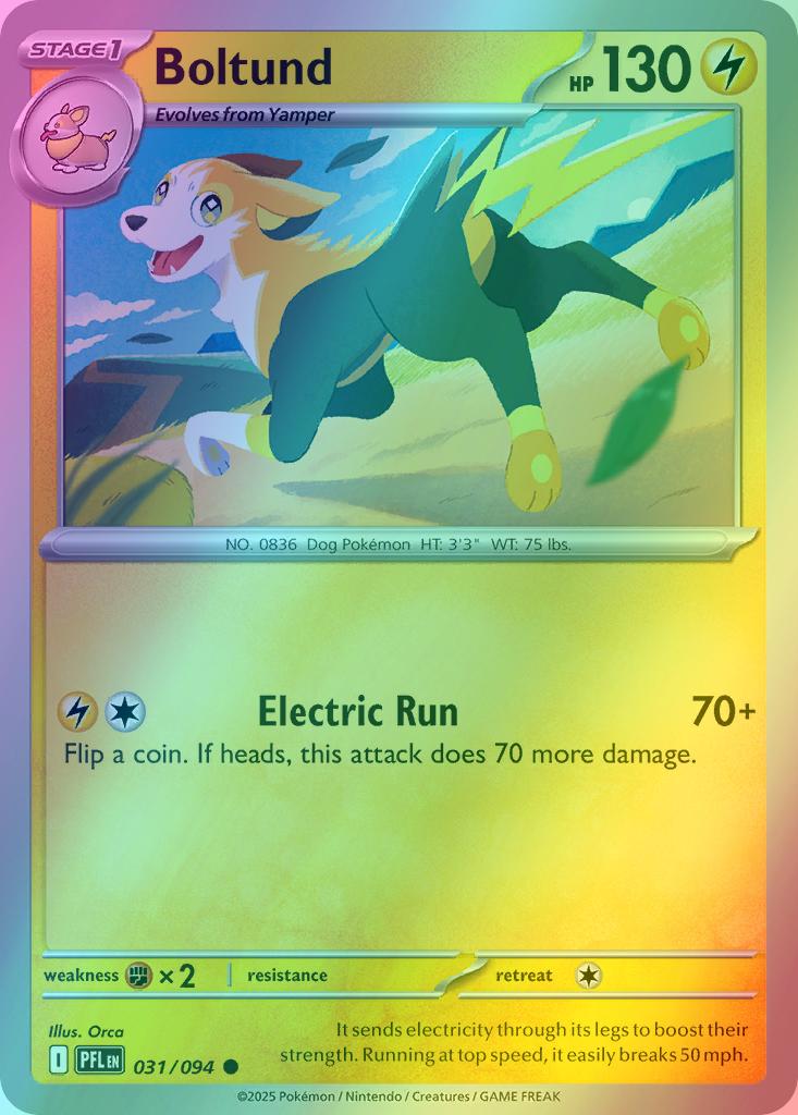 Common me02-031 reverse – Pokémon Boltund - 031/094 - Common [me02-031] [Reverse Holo]
