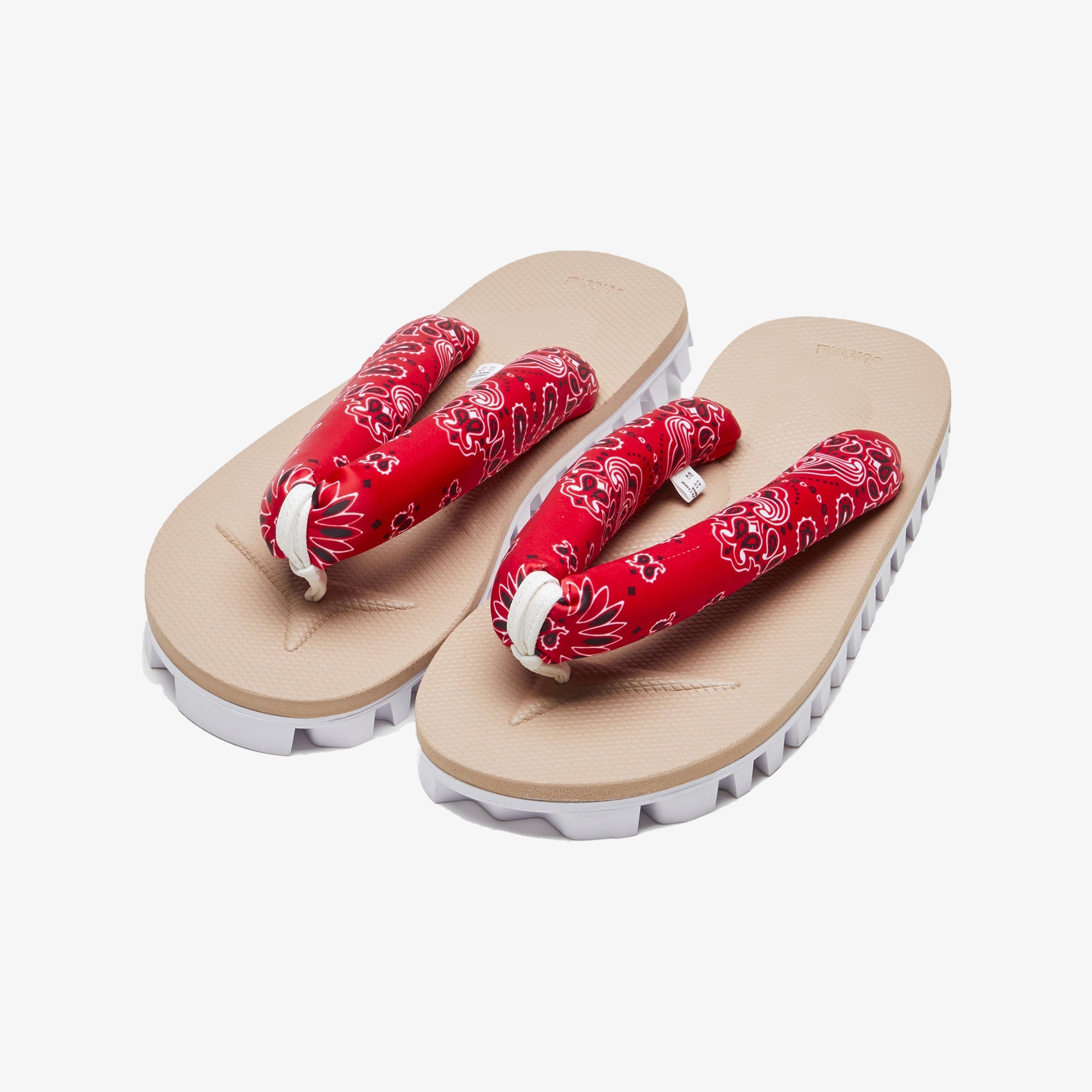 Suicoke | NEEDLES GETA THONG-STRAP { RED/BEIGE - view 2
