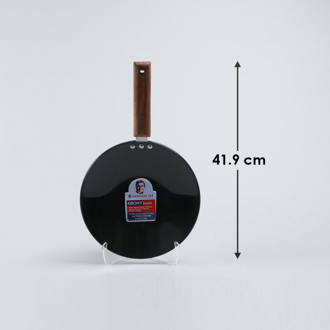Wonderchef Ebony 25 cm Roti Tawa | Wooden Handle With Rivets - view 4