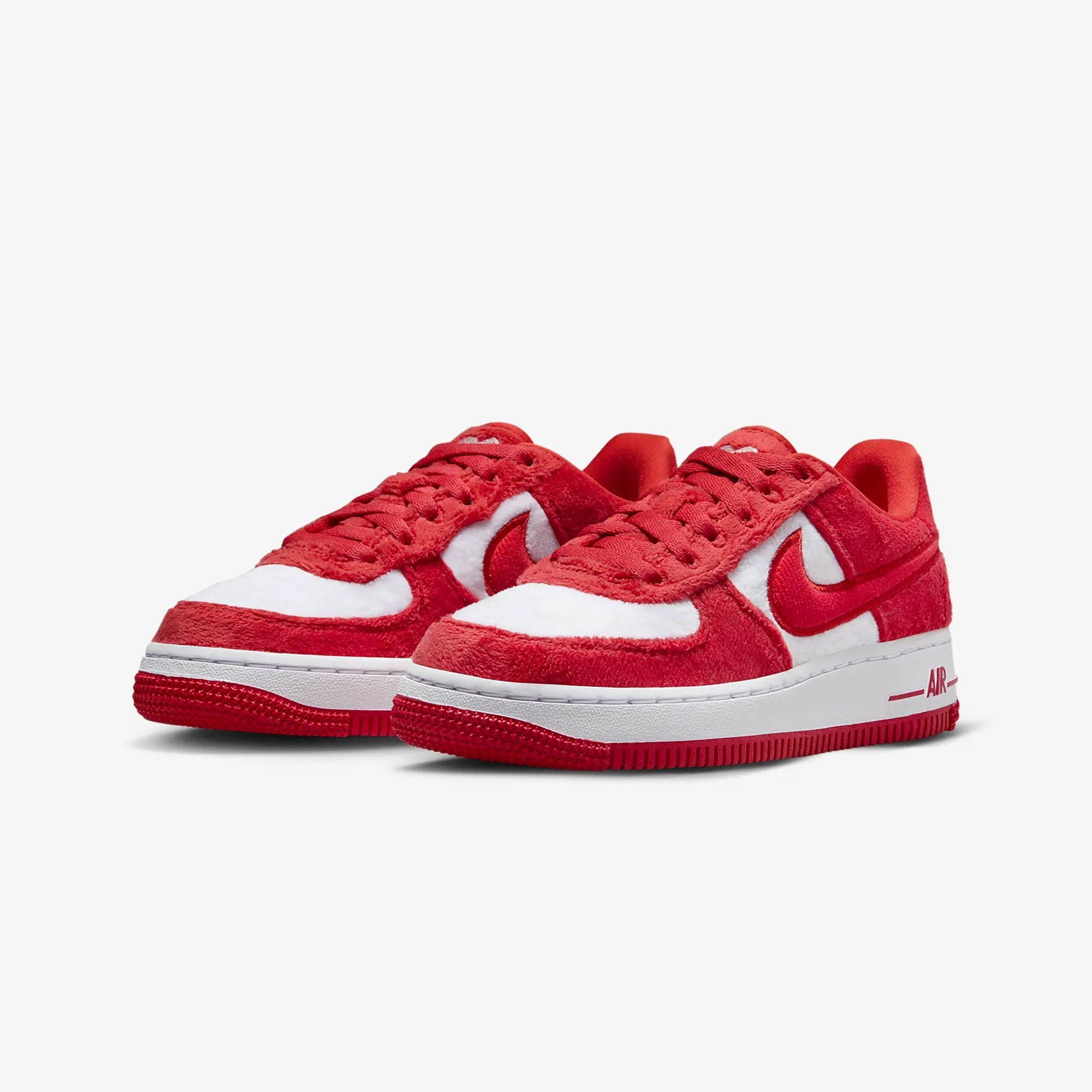 Nike | AIR FORCE 1 (GS) { FIRE RED/LT CRIMSON-WHITE-PINK FOAM - view 2