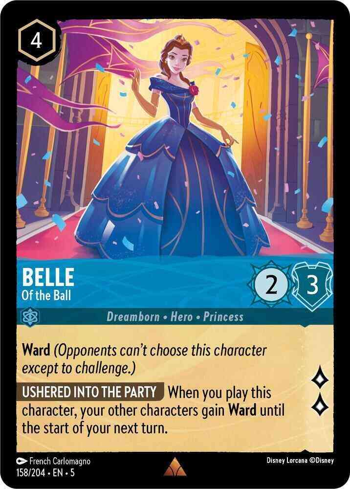 204 shimmering skies – Lorcana Belle - Of the Ball - 158/204 [Shimmering Skies] [Non-Foil]