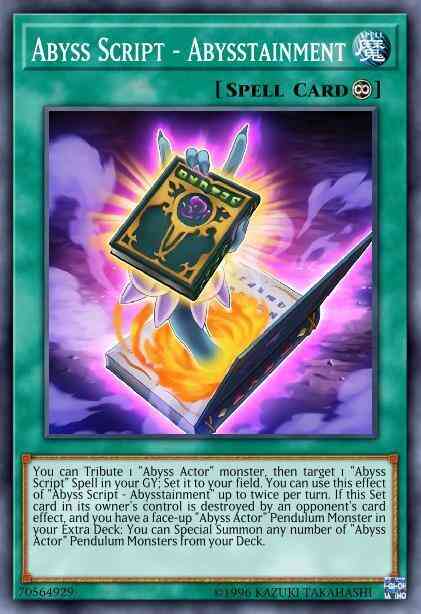 Yu-Gi-Oh! Abyss Script - Abysstainment - BLLR-EN013 - Ultra Rare - 1st Edition