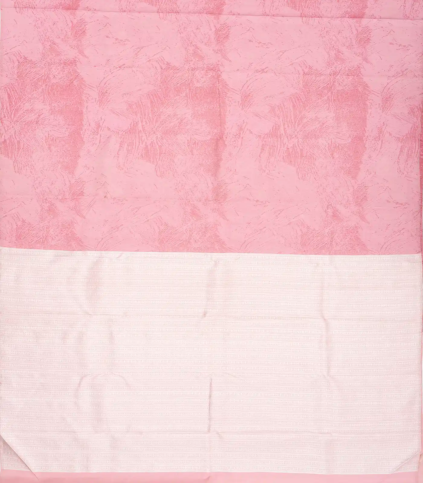 RmKV Baby Pink Handloom Kanchipuram Silk Saree With Abstract Motifs - view 2